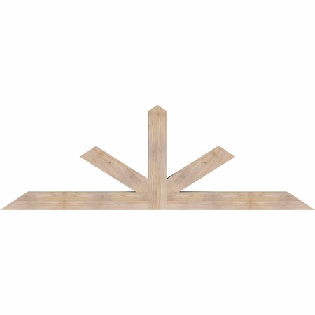 Ekena Millwork Saratoga Smooth Timber Gable Bracket, Douglas Fir, 96"W x 32"H x 5 1/2"D x 5 1/2"F, 8/12 Pitch GBW096X32X0606SAR00SDF